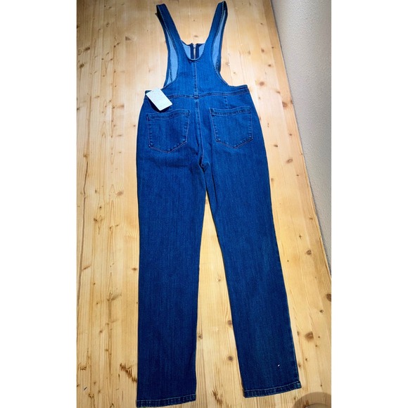 NWT Free People Denim Jumpsuit Sleeveless‎ Blue Size 4 Boho Y2K Soft girl HTF - Picture 8 of 8